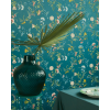 Pip Studio 5 30012 : Papier peint floral Eijffinger | Bleu Tortue