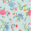 Pip Studio 5 30010 : Papier peint floral Eijffinger | Bleu Tortue