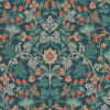 Posy 31600 : Papier peint floral - Eijffinger | Bleu Tortue