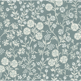 Posy 31604 : Papier peint floral - Eijffinger | Bleu Tortue