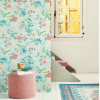 Pip Studio 5 30010 : Papier peint floral Eijffinger | Bleu Tortue
