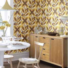 Papier peint Starflower - Little Greene : papier peint floral des 60's