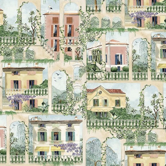 MOUVEMENTS - ESPRIT LIBRE Tissu mural en tissu à motifs graphiques By Élitis
