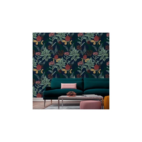 Papier peint Panoramique floral et organique Palmarosa de la collection Spice par Tenue de Ville